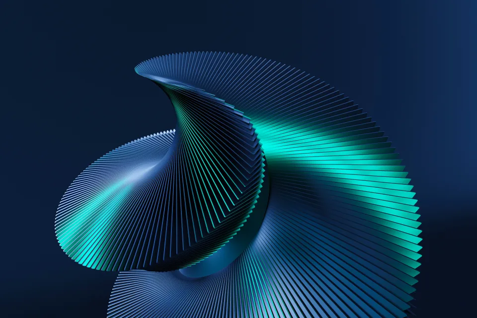 3D Rendering Teal abstrakt