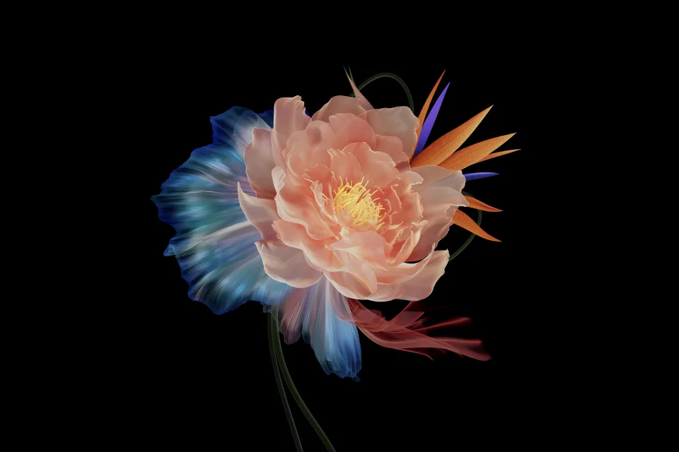Abstrakte Blume Multicolor