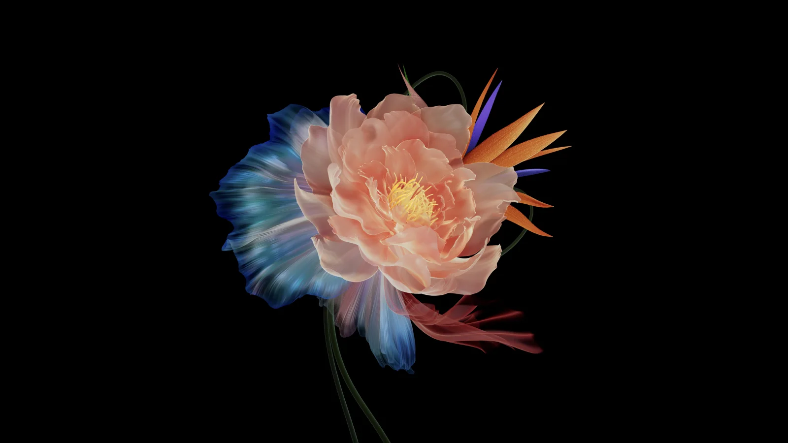 Abstrakte Blume Multicolor