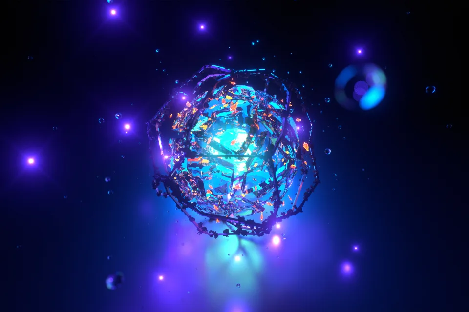 Abstraktes 3D Rendering als Hintergrund