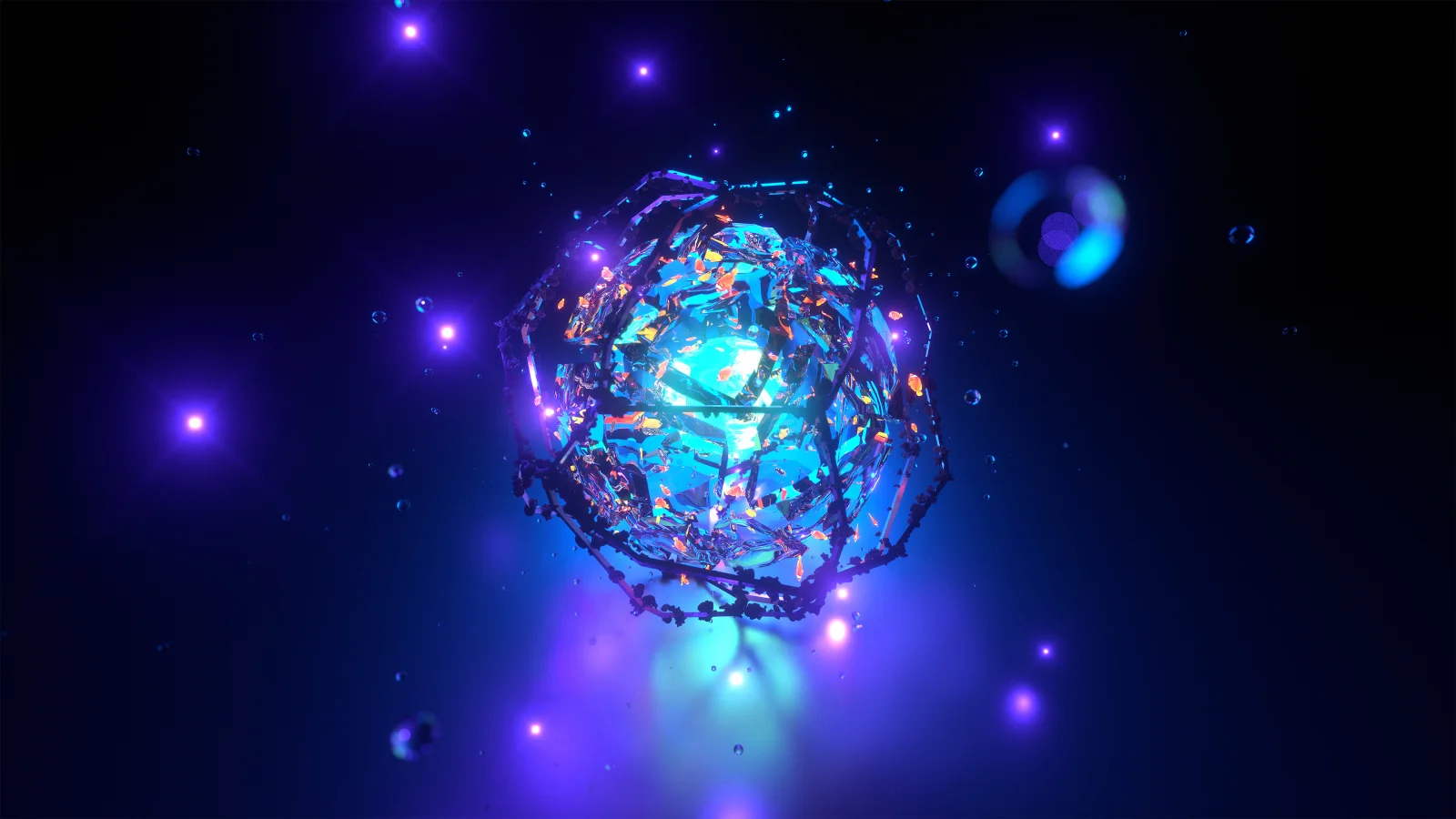 Abstraktes 3D Rendering als Hintergrund