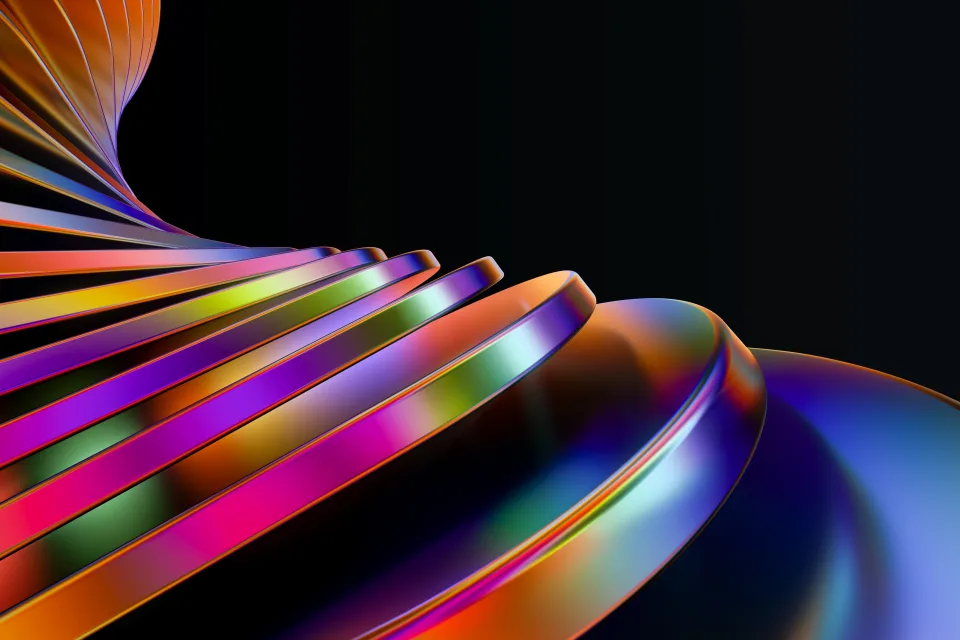 Abstraktes Design Regenbogen Wirbel