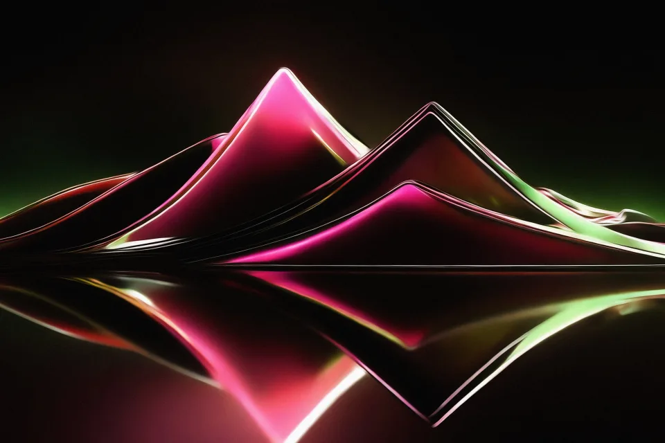 Abstraktes Design vor dunklem Hintergrund
