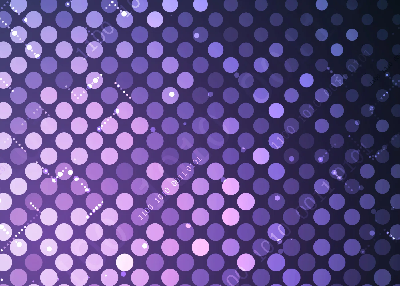 Binary Polka dots violetter Hintergrund