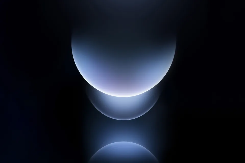 Blaue Abstraktion Kugeln