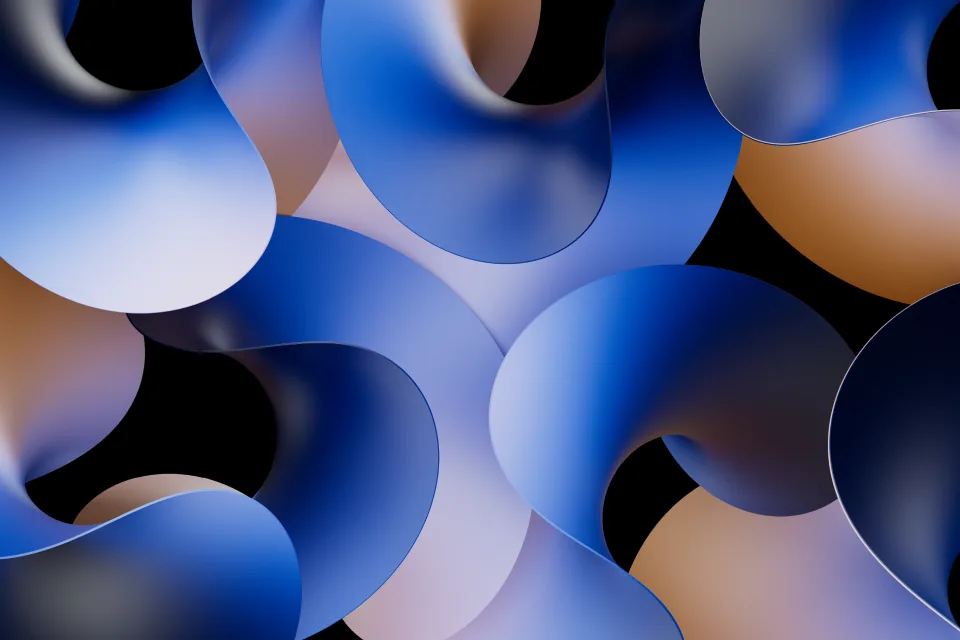 Blaue Abstraktion abstrakte Kurven