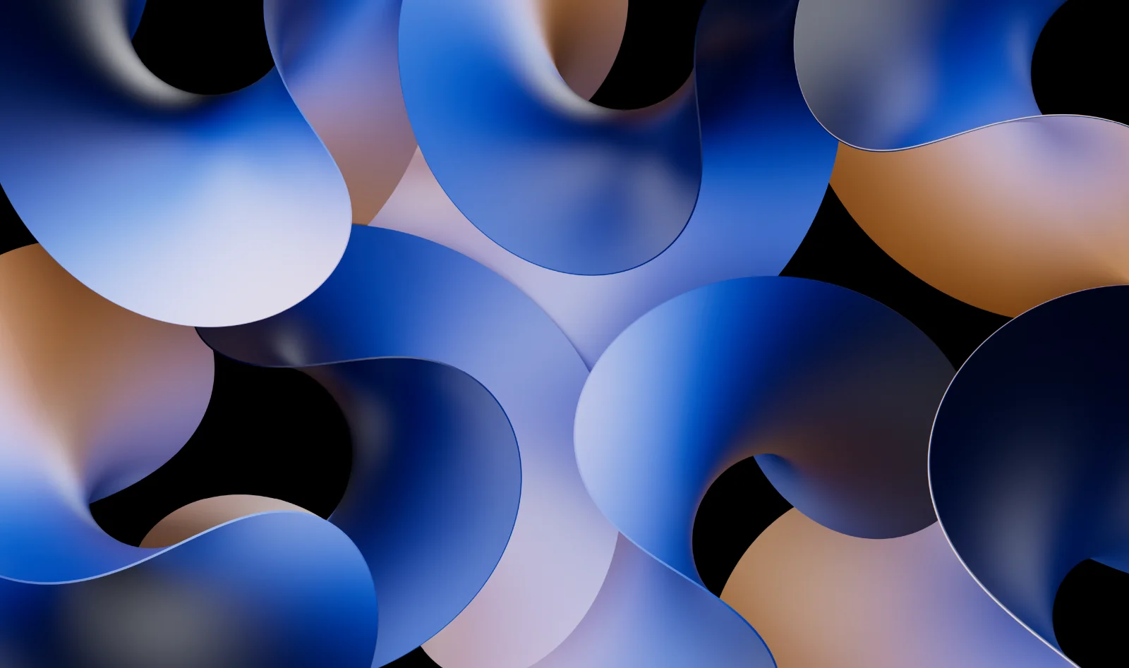 Blaue Abstraktion abstrakte Kurven