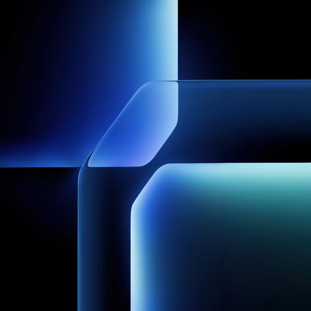Blaue Abstraktion geometrisch