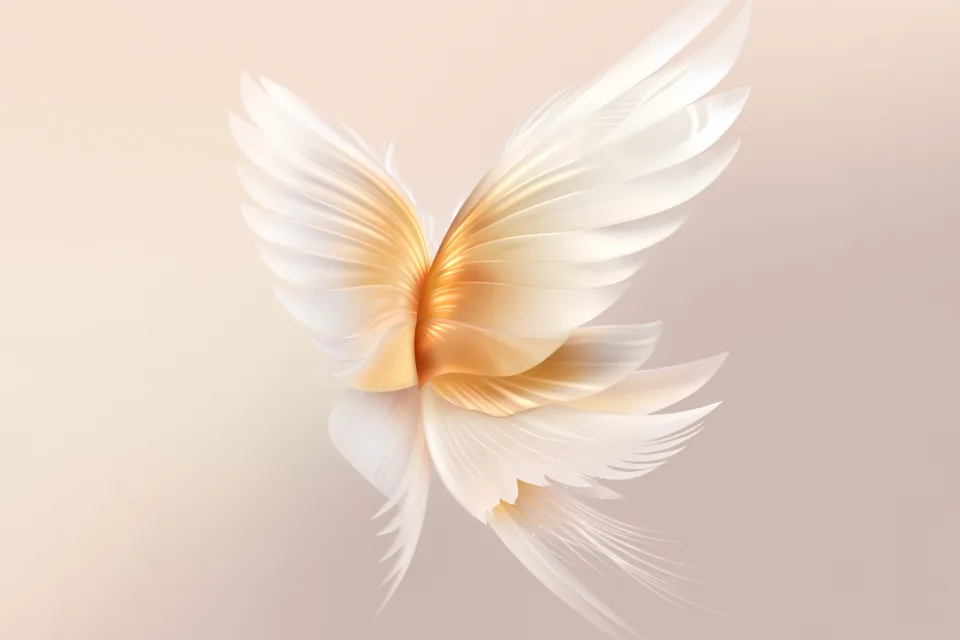 Engelsflügel Peach Hintergrund