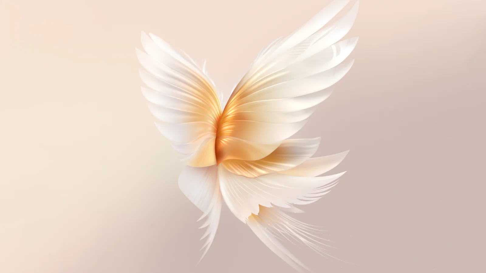 Engelsflügel Peach Hintergrund