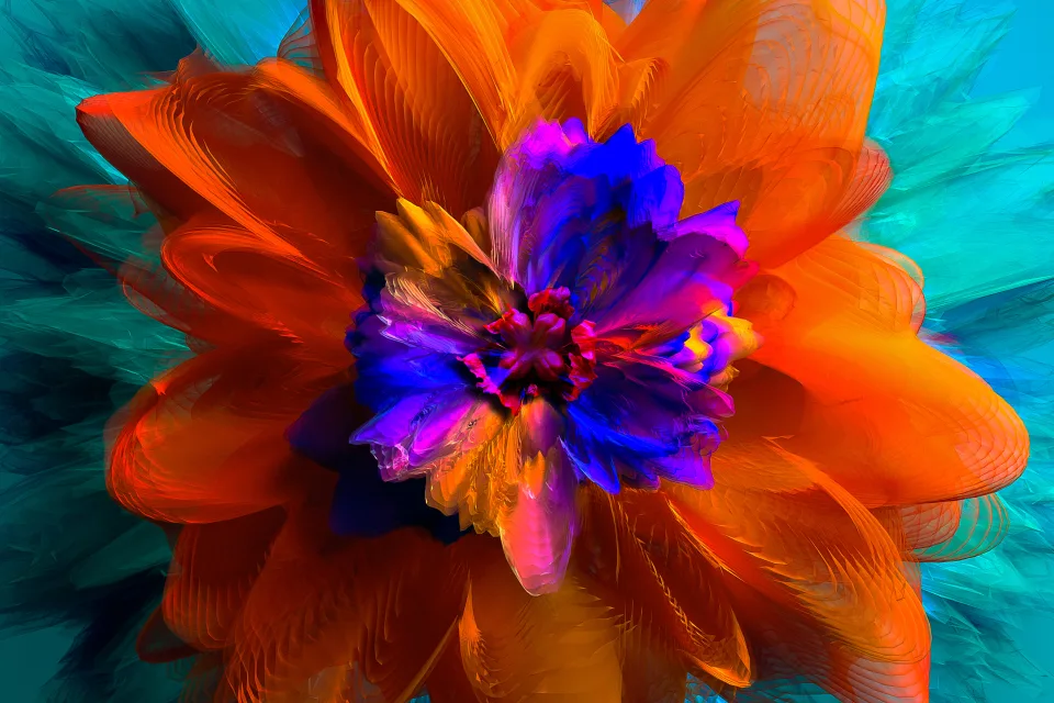 Floraler 3D Hintergrund