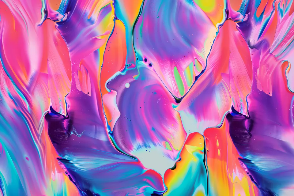 Leuchtende abstrakte Kunst