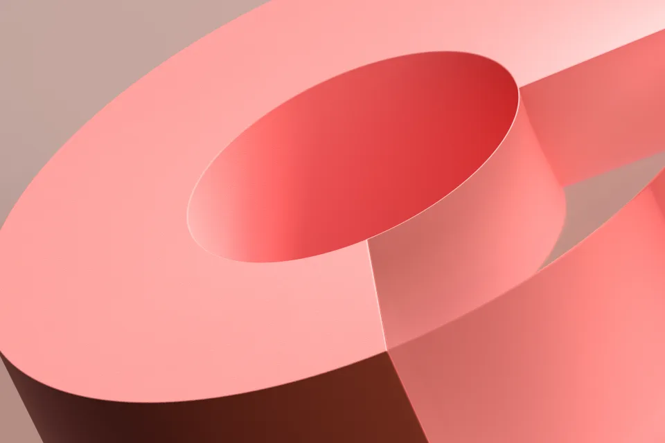 Pastellrosa 3D Kunst