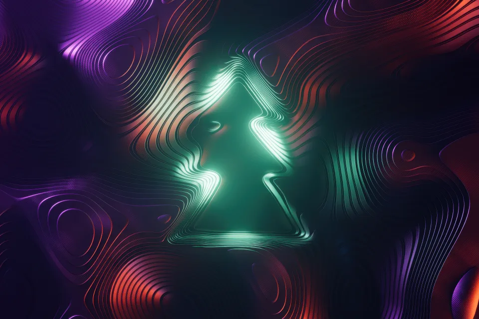 Weihnachtsbaum abstrakte Kunst