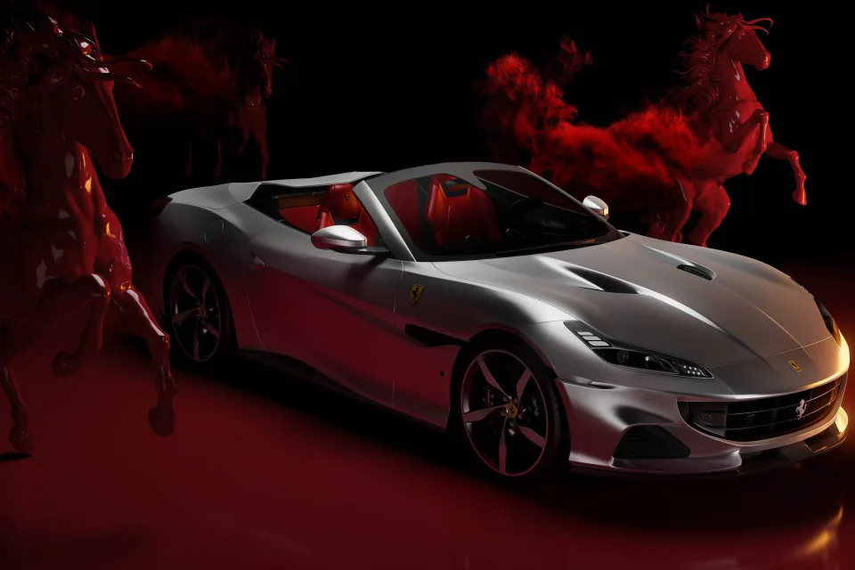 Ferrari Portofino Rot ästhetisch