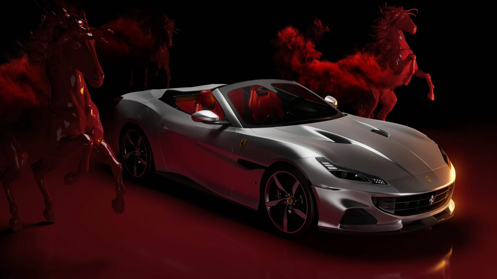 Ferrari Portofino Rot ästhetisch