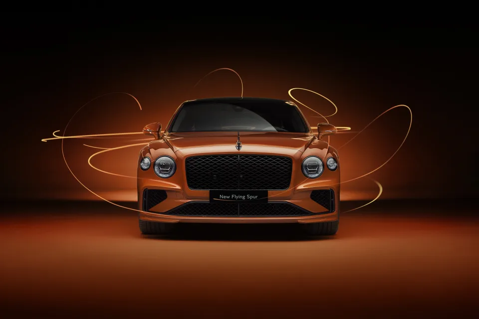 Bentley Flying Spur Orange aesthetic