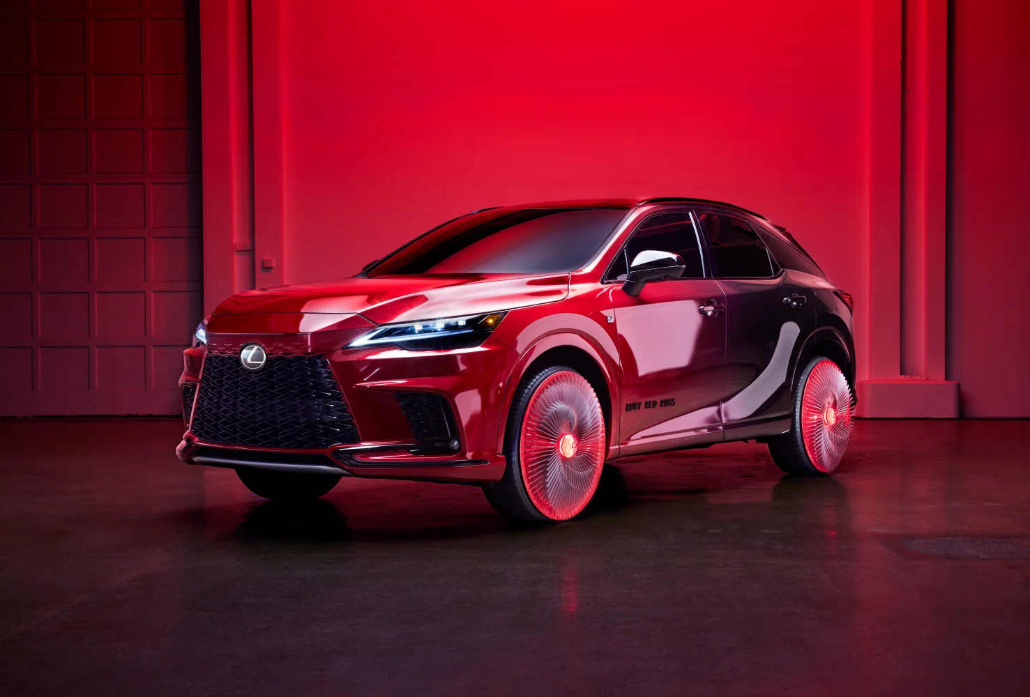 Lexus RX 500h F SPORT Ruby Red Rims 2022