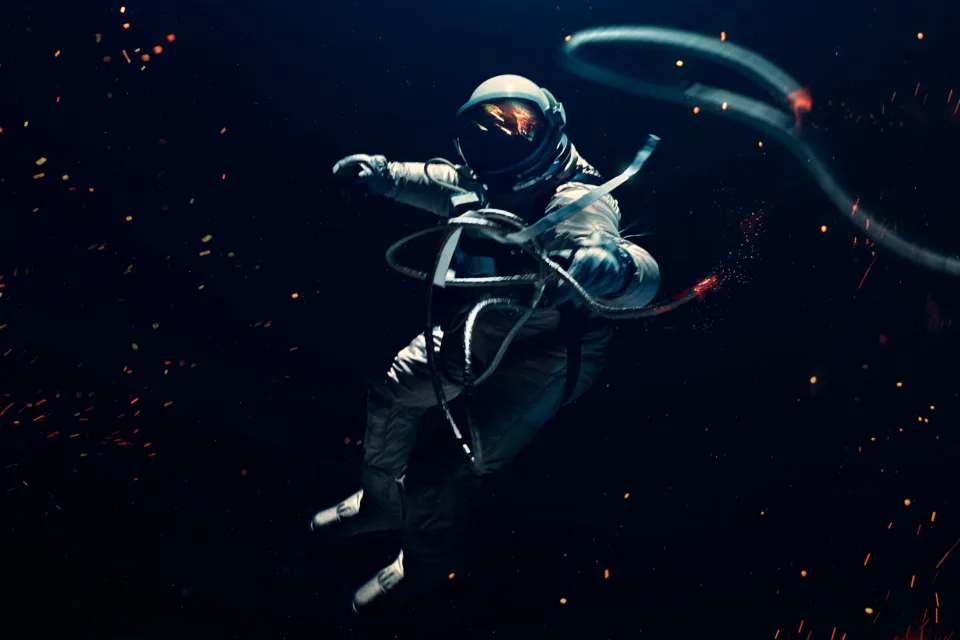 Astronaut Lost in Weltraum