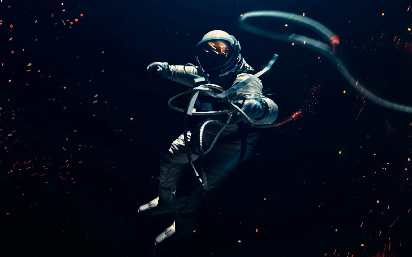 Astronaut Lost in Weltraum
