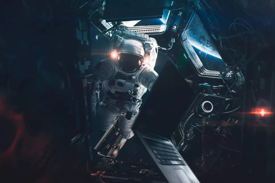 Astronaut Raumstation