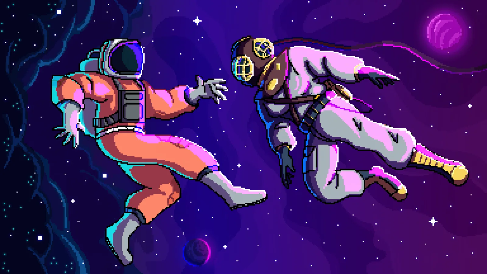Astronauts Pixel Kunst