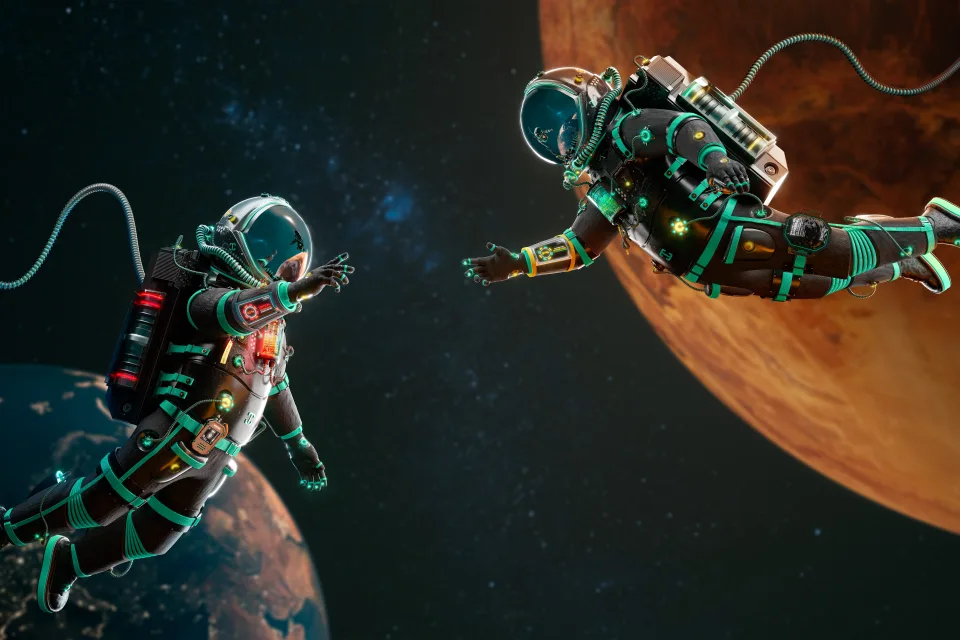 Astronauts Shaking hands