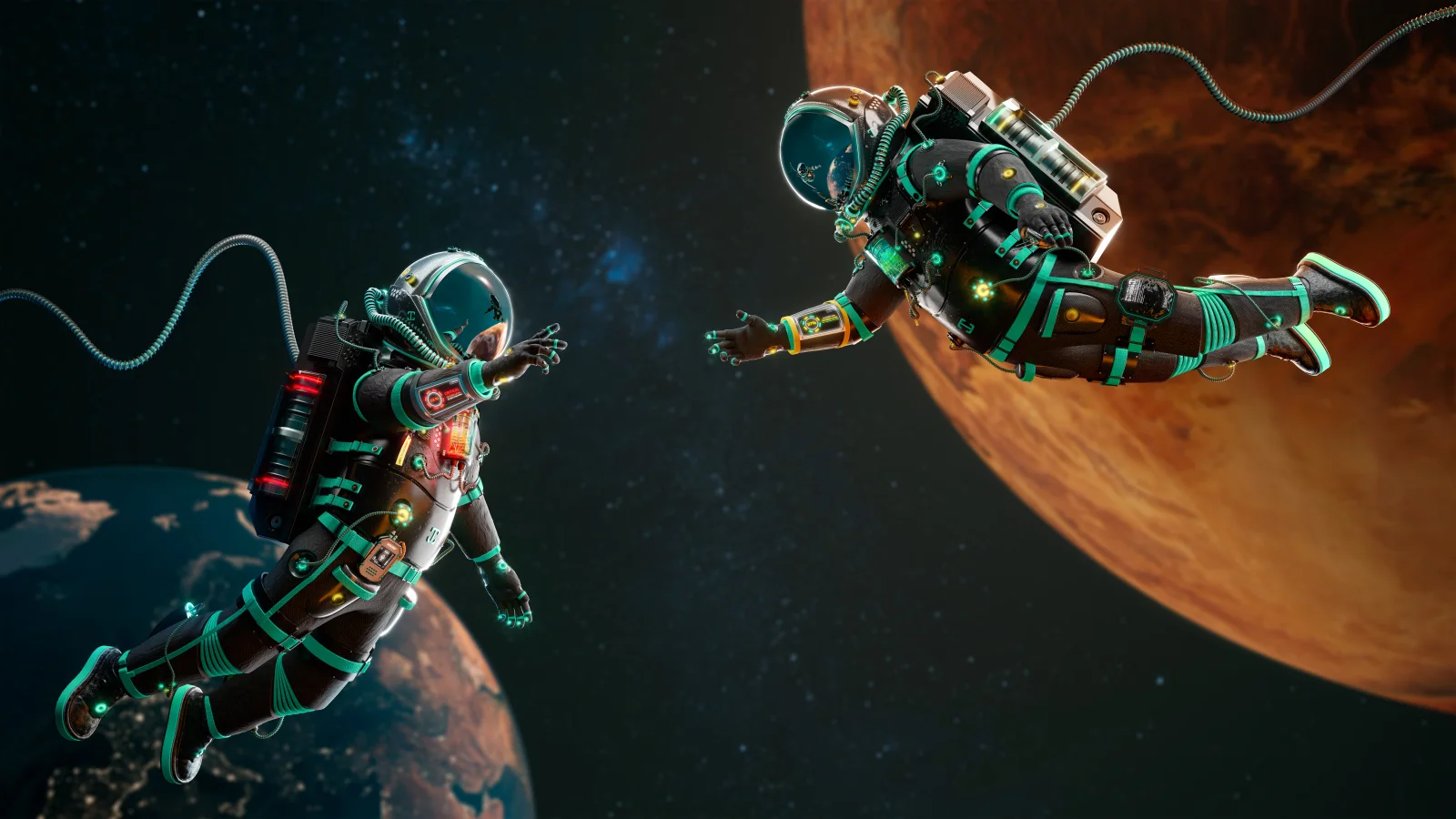 Astronauts Shaking hands