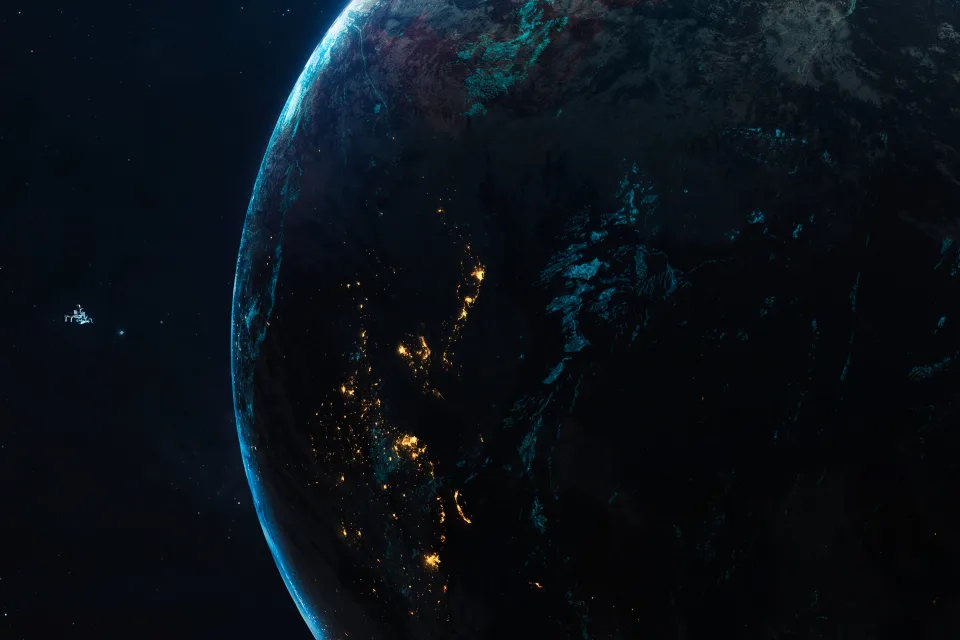 Earthlike Planet Spaceship