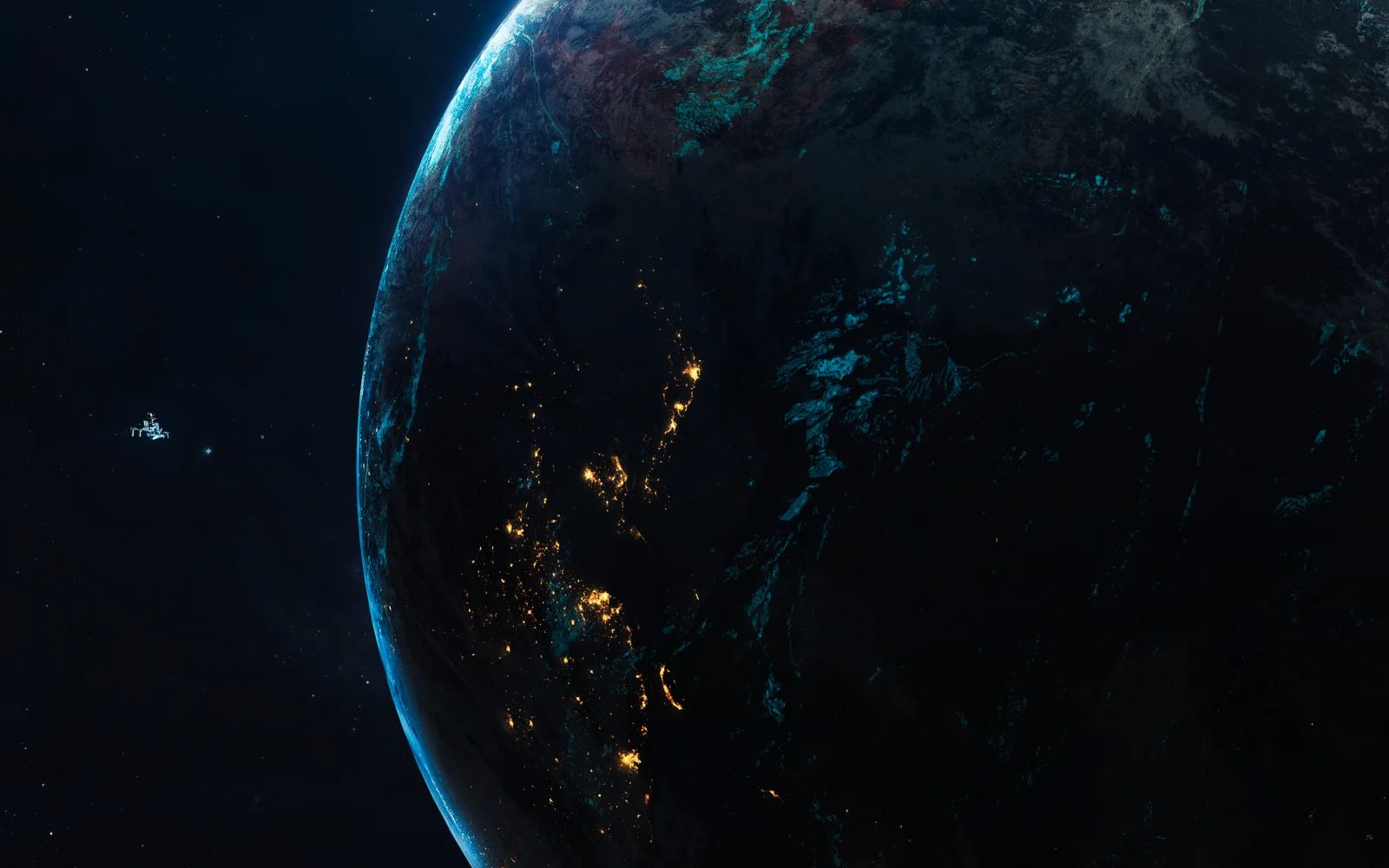 Earthlike Planet Spaceship