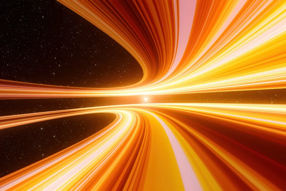Kosmische Phänomene Orange ästhetisch